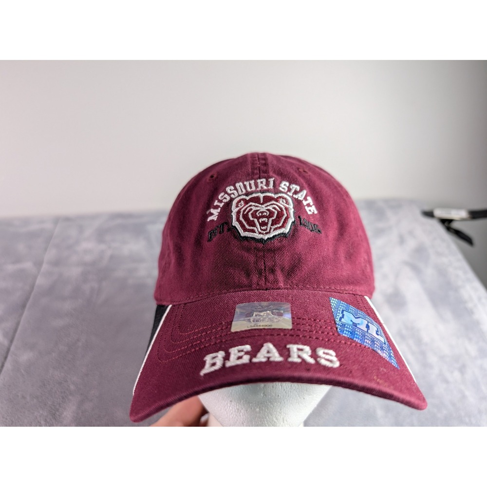 ML Caps Missouri State University Bears Maroon Cotton Adjustable Baseball Cap
